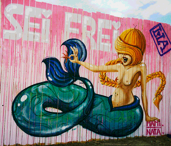 Mural in Hometown Berlin, club and street art gallery am Zoo. Berlin, Germany, 2018.